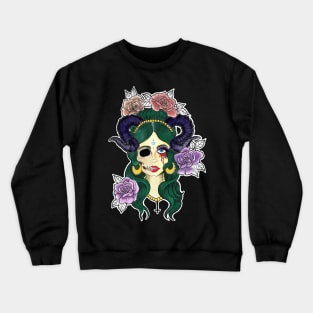 Horned Gypsy Girl Crewneck Sweatshirt